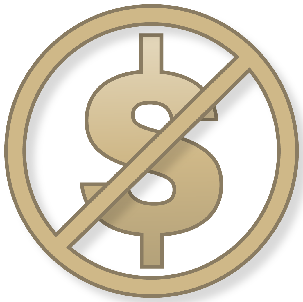 Dollar sign with slash