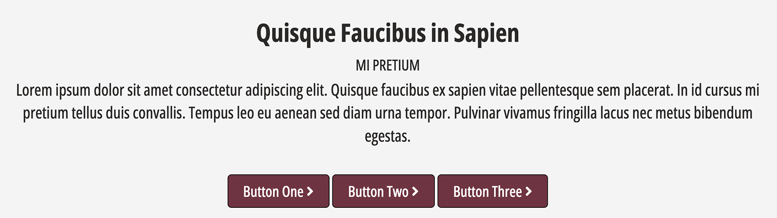 Example of a Full Block with Buttons.