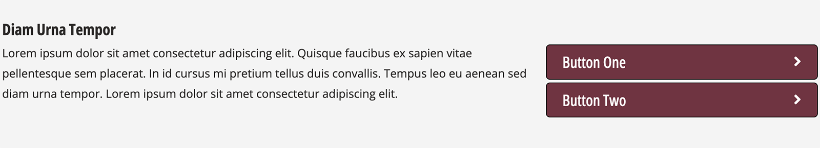 Example of Text with Buttons.