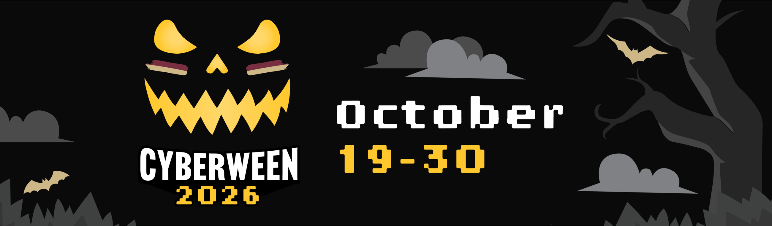 graphic showing dates of this year's Cyberween game October 19-30