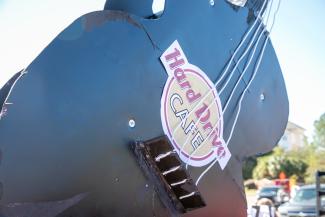 Hard Drive Cafe float guitar