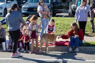 ITS Staff at parade handing out swag