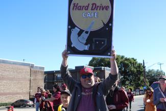 Corey Webster and Hard Drive sign 