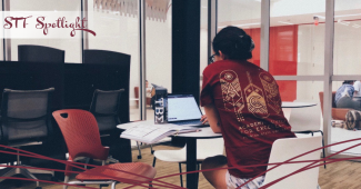 Laptops in the studio can be individually checked out