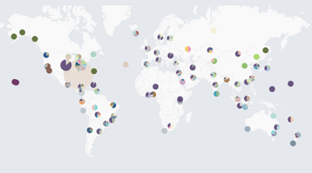 world map of FSU logins
