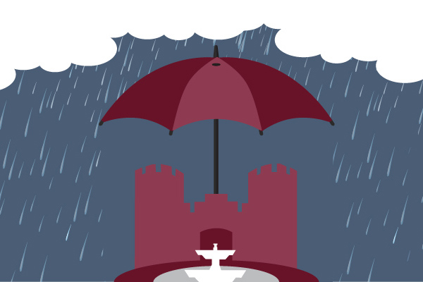 Illustration of FSU in rain storm