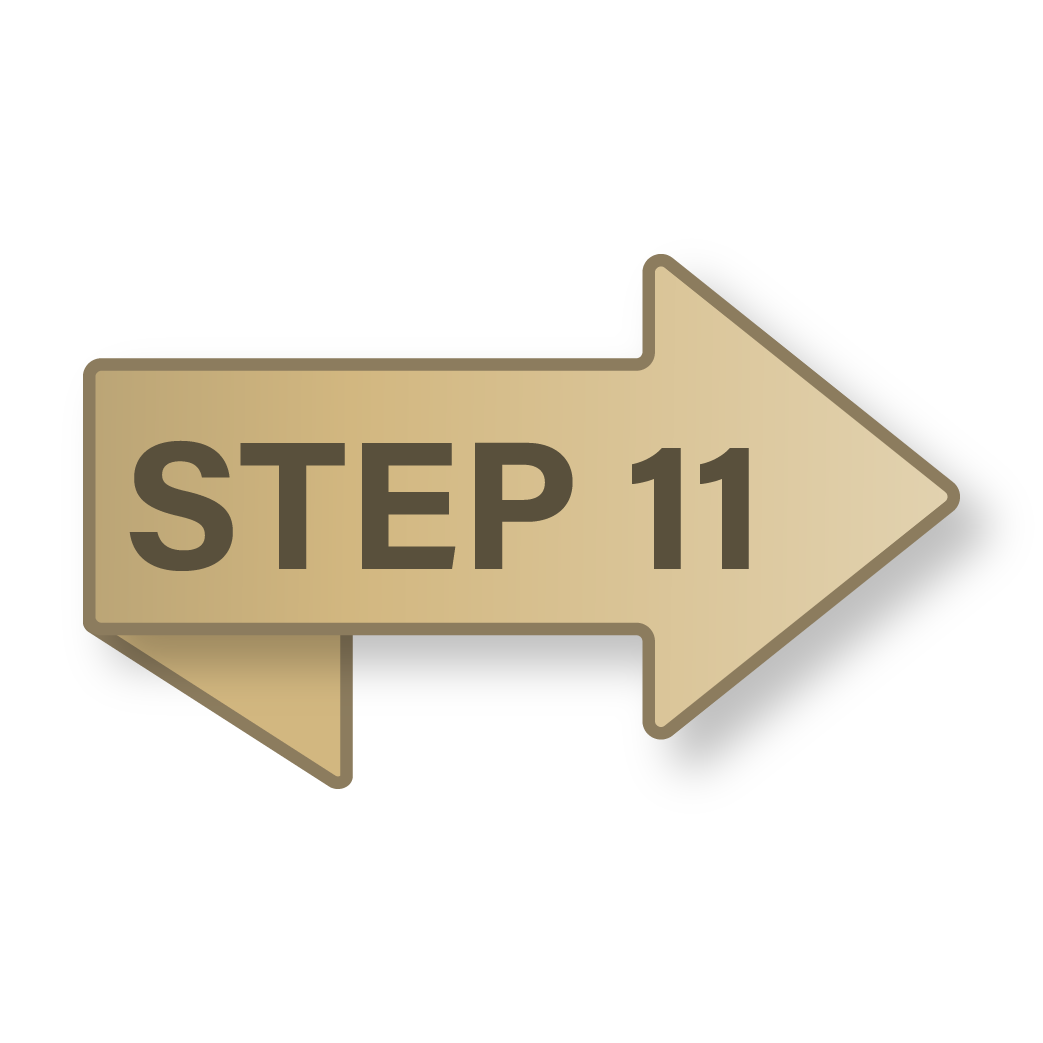 icon that reads Step 11