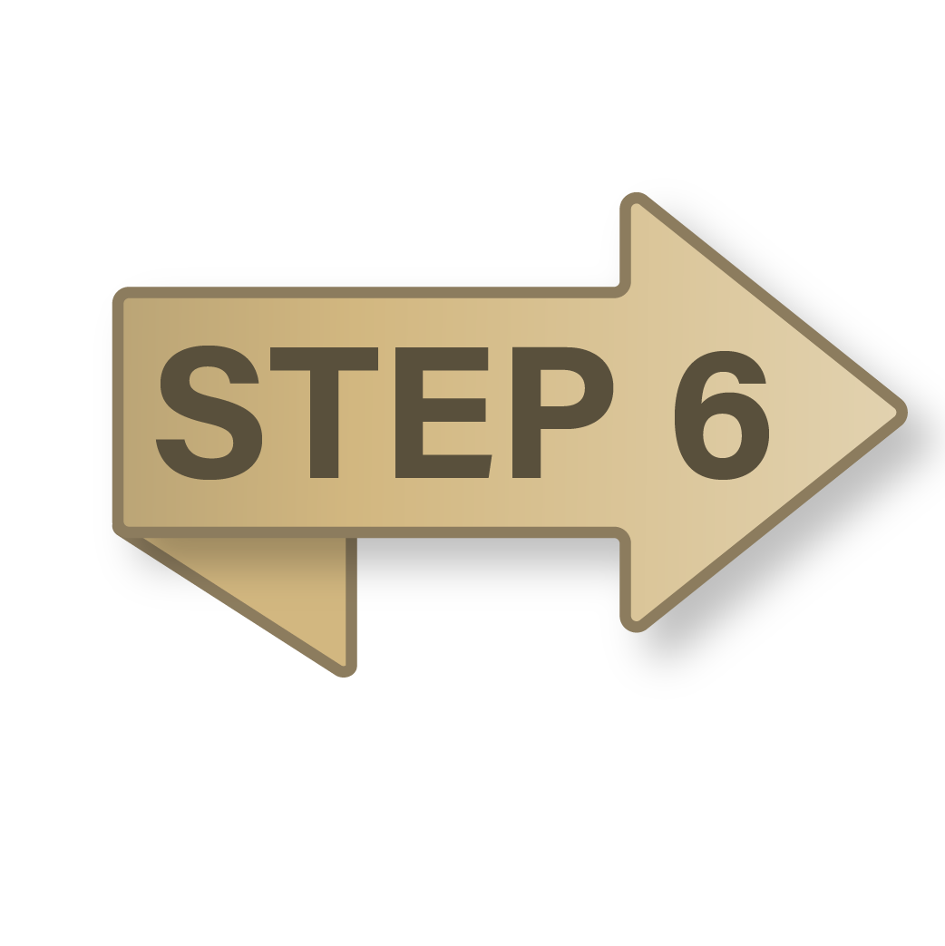 icon that reads Step 6