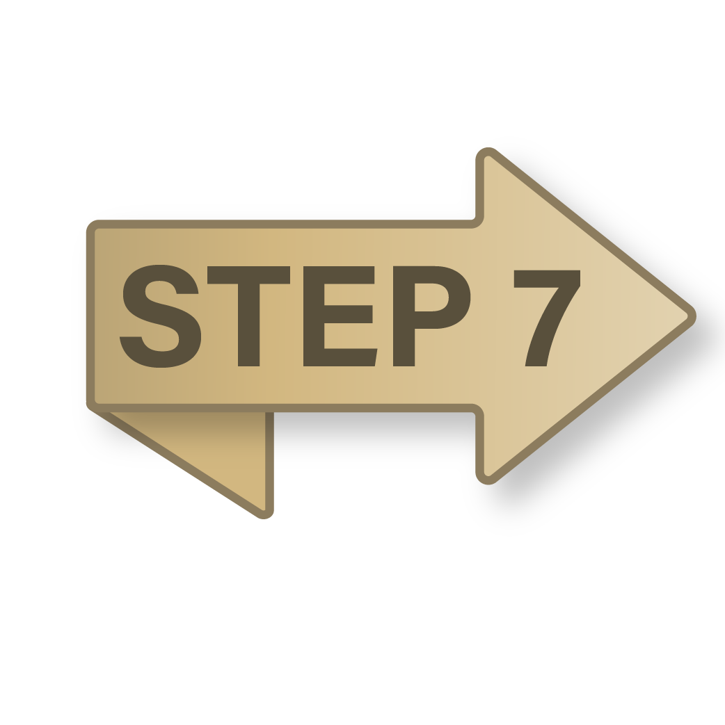 icon that reads Step 7
