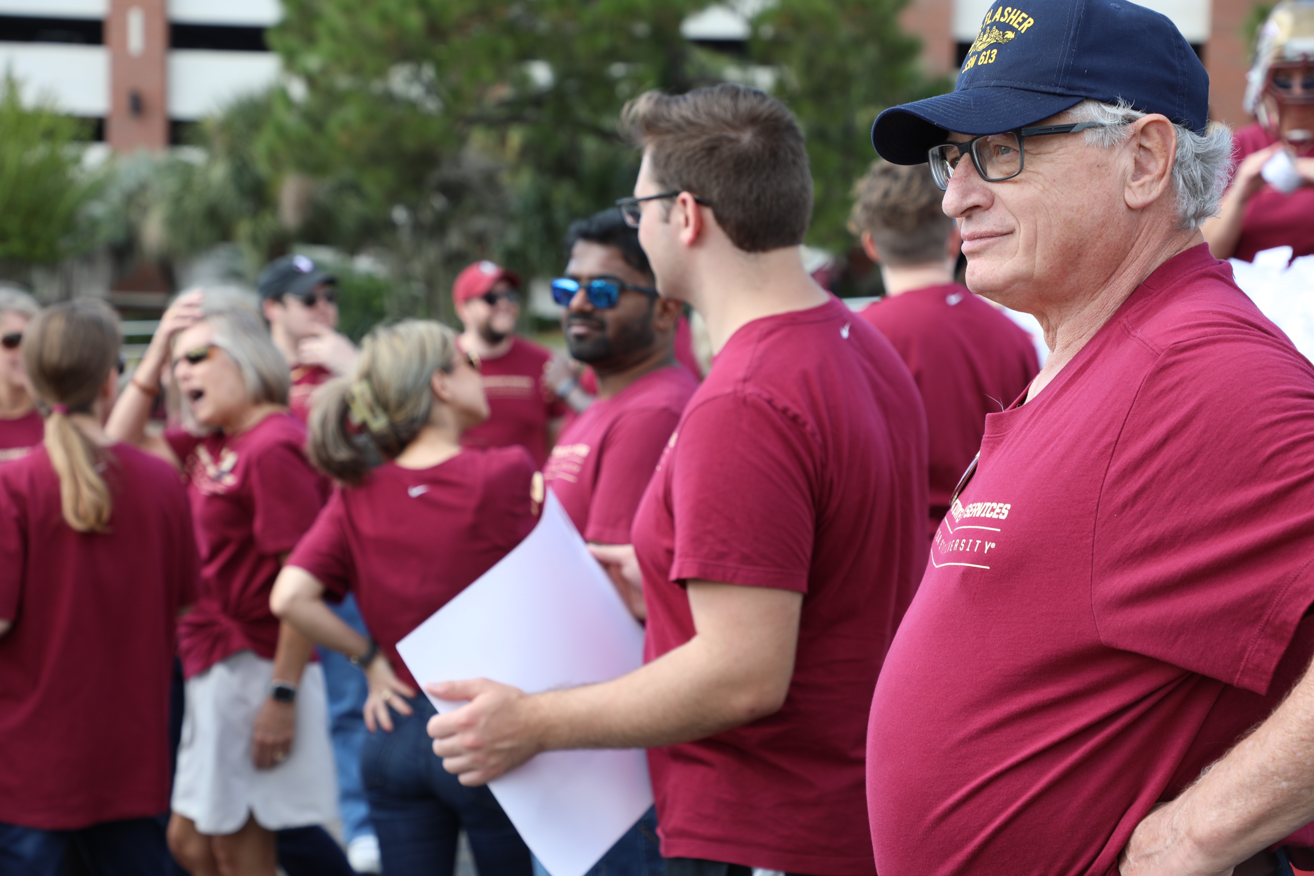 image of ITS employees participating in the FSU homecoming parade