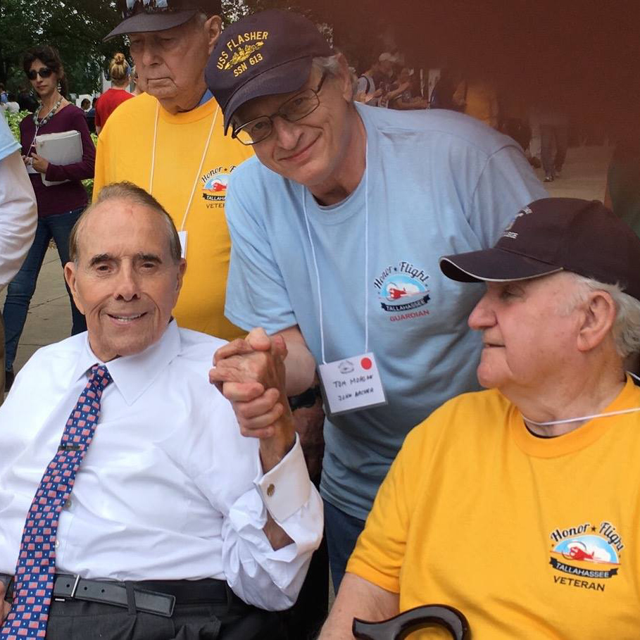 Tom volunteering on Honor Flight trip