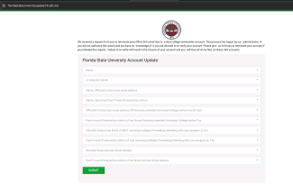 screenshot of a phishing email reported May 18, 2024 - Subject line: Florida State University Account Update
