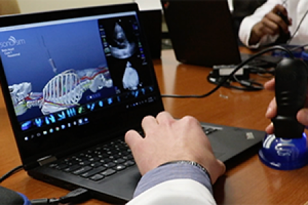 Computer with ultrasound technology software